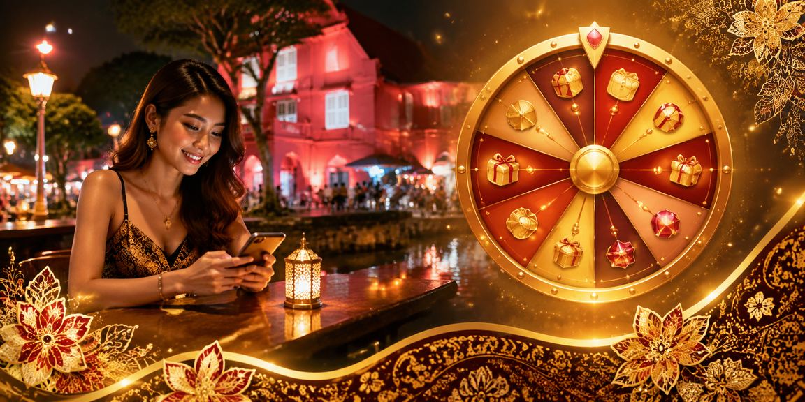 Suasana cabutan bertuah di Melaka dengan elemen batik menggambarkan peluang menang menarik